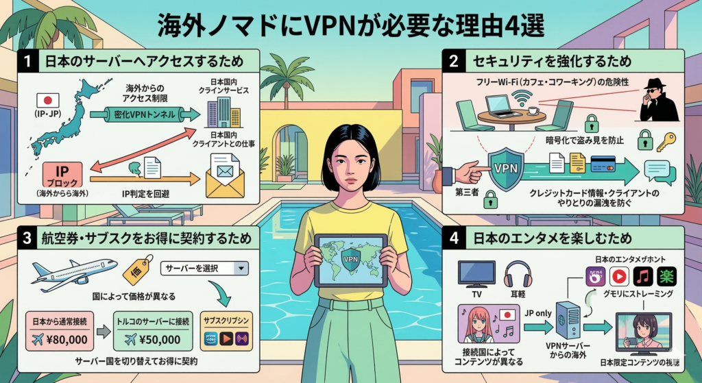 海外ノマドにVPNが必要な理由4選