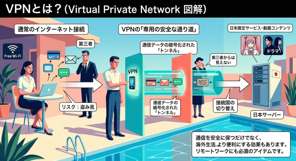 vpnの仕組みを解説した図解