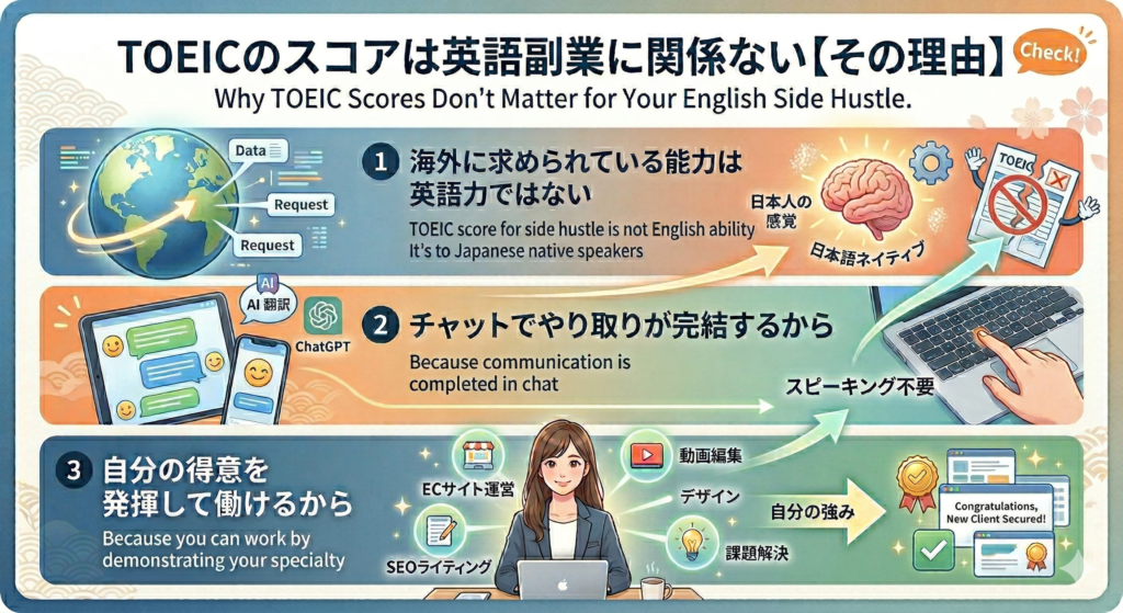 英語副業に英語力が求められない理由