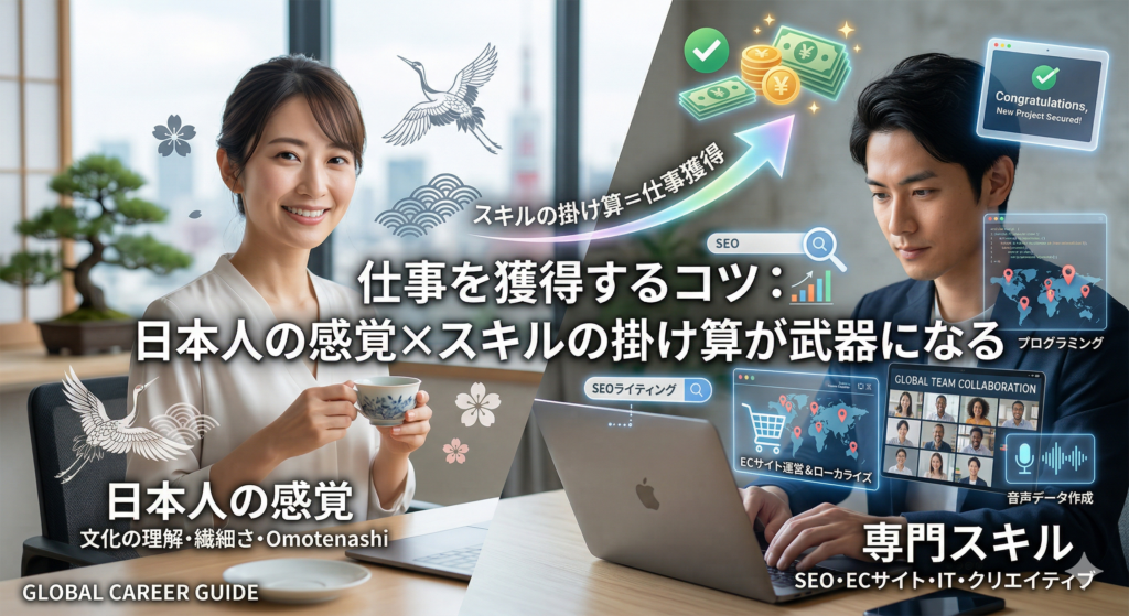 仕事獲得のコツを解説した画像